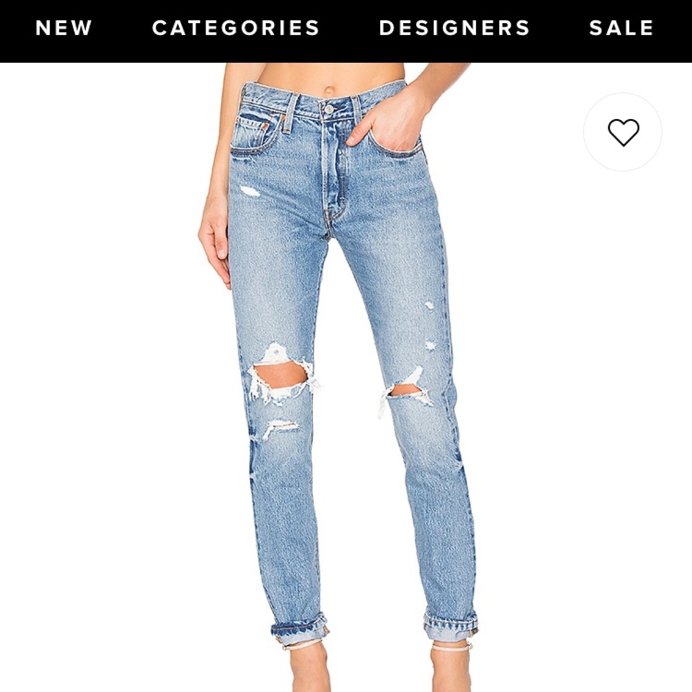 High waisted Levi jeans
